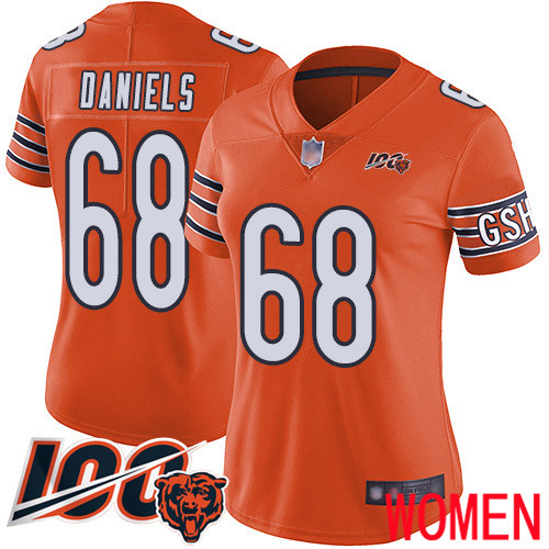 Chicago Bears Limited Orange Women James Daniels Alternate Jersey NFL Football #68 100th Season